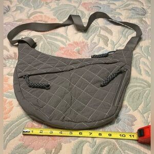 Gray Quilted crossbody bag
